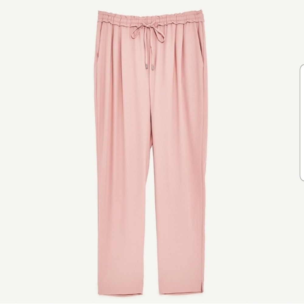Zara Basic Collection Drawstring Trouser Pants - image 4